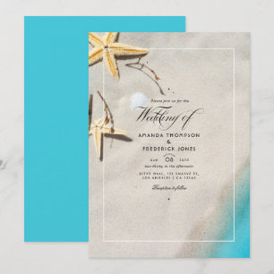 Convite de Casamento de Verão na Praia