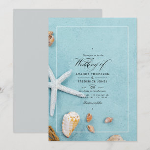 Convite de Casamento de Verão na Praia