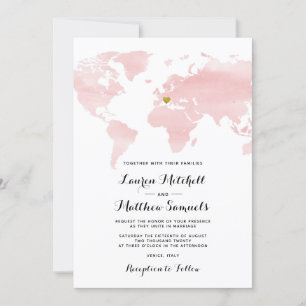 Convite de Casamento de Viagem de Destino