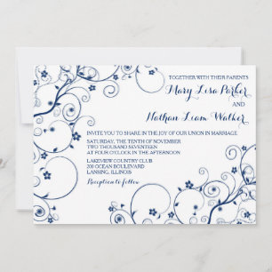 Convite De Casamento De Vinhas marinhos