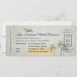 Convite De Casamento De Vintage Embarque