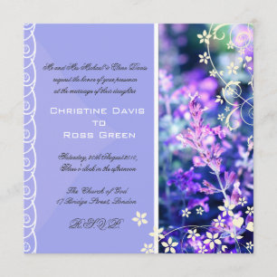 Convite de casamento de violeta de Lavanda