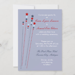 Convite de Casamento de Voz no Quarto de Julho
