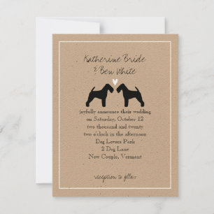 Convite de Casamento de Welsh Terriers