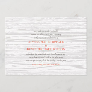 Convite De Casamento De Woodgrain
