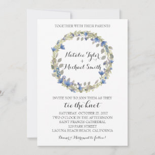 Convite De Casamento De Wreath Por Aquarela Floral
