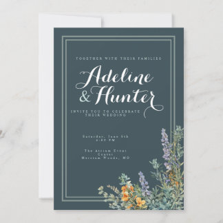 Convite de Casamento Deep Sage