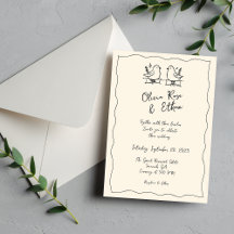Convite de Casamento Desenhado à Mão / Doodle Capr