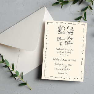 Convite de Casamento Desenhado à Mão / Doodle Capr