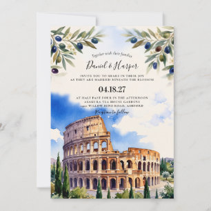 Convite de Casamento Destino com Paisagem Urbana d