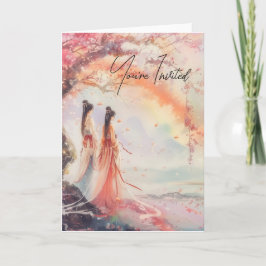 Convite de casamento digital de duas marcas