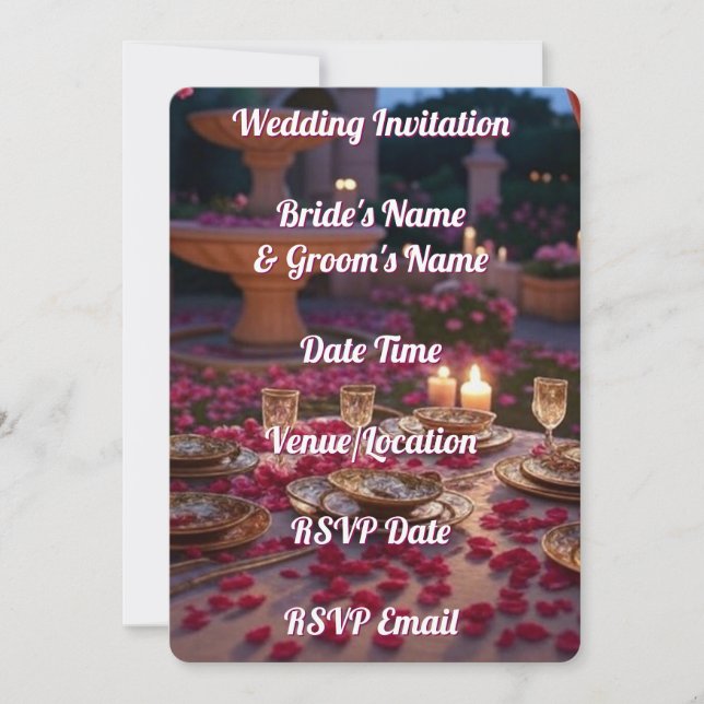 Convite de Casamento Digital Romântico Russo Elega (Frente)