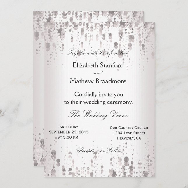 Convite De Casamento | Diminuição do volume (Frente/Verso)