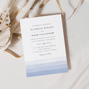 Convite De Casamento Dip Dye Watercolor   Ametist