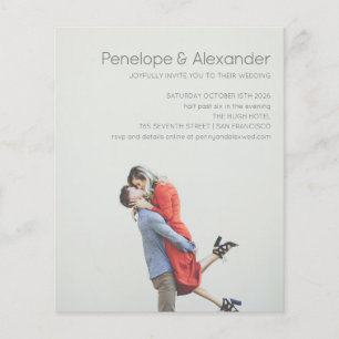 Convite de Casamento Divertido com Sobreposição de