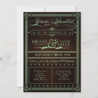 Convite de Casamento DIY de Hortelã e Chocolate