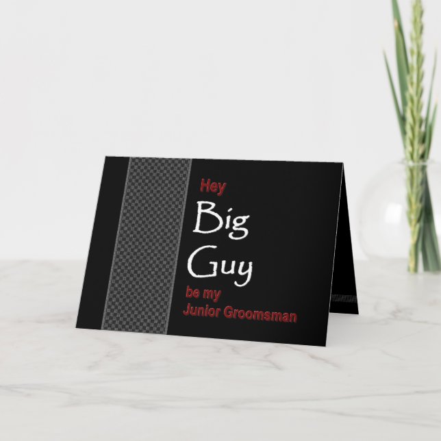 Convite de casamento do BIG GUY Junior Groomsman (Frente)