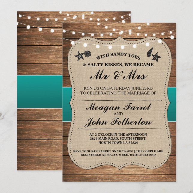 Convite de casamento do casamento depois do tema I (Frente/Verso)