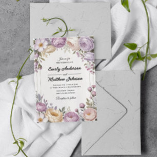 Convite De Casamento Do Designer Floral Elegante