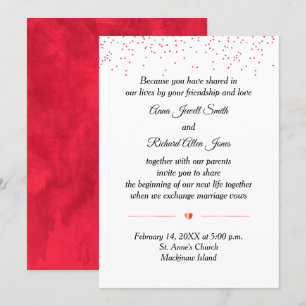Convite de Casamento do Dia de São Valentim