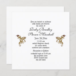 Convite de Casamento do Dragão ouro