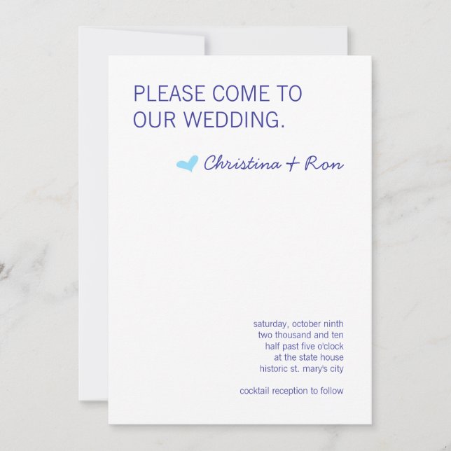 Convite de casamento do espírito livre (Frente)