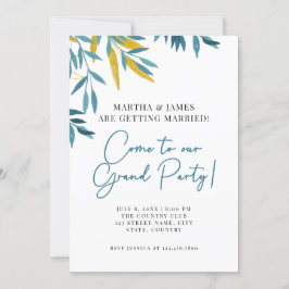 Convite de casamento do Grande Partido Botânico Az