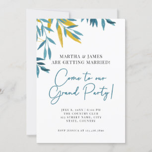 Convite de casamento do Grande Partido Botânico Az