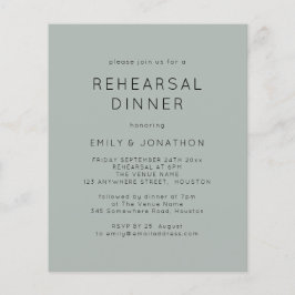 Convite de casamento do Janto de ensaio de Sage le