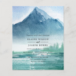 Convite De Casamento Do Lago Para Montanhas De Pin