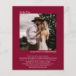 Convite de casamento do Mínimo de Fotografia Verme