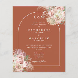 Convite de casamento do Monograma de Fotos Grass P