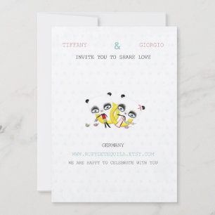 Convite de Casamento do Panda Bear