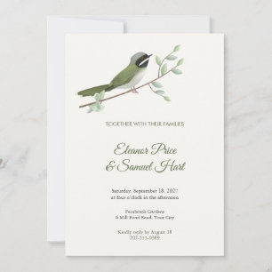 Convite de Casamento do Pássaro Apalis Enmascarado