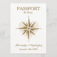 Convite de casamento do Passport - Tema do Viagem
