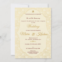 Convite de Casamento do Sul da Índia