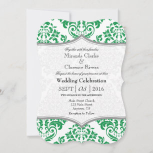 Convite de casamento do suporte das Cinzas verdes