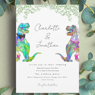 Convite De Casamento Do Tema Dinossauro Jurássico