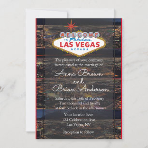 Convite De Casamento Do Vista Aérea De Las Vegas