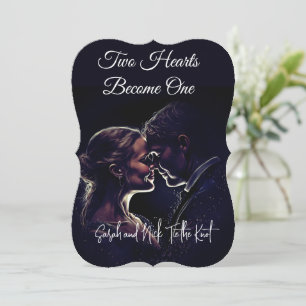 Convite De Casamento Dois Corações Se Tornam Um