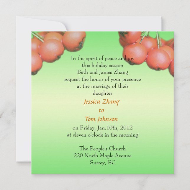 convite de casamento dos pais da noiva. (Frente)