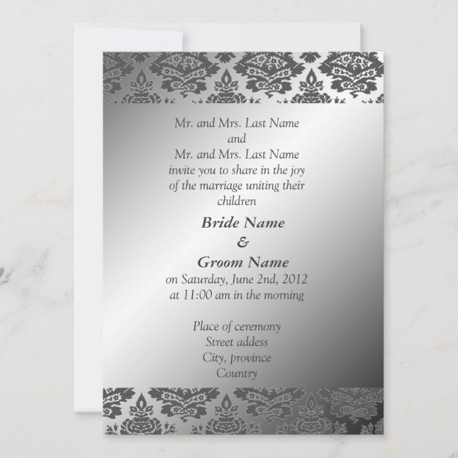 Convite de casamento dos pais da noiva e do noivo (Frente)