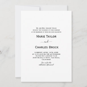 Convite de Casamento dos Pais em Letra Elegante