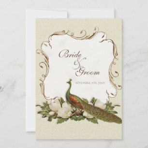 Convite de casamento dos redemoinhos do pavão & d