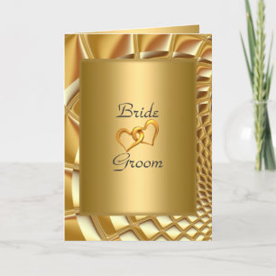 Convite de casamento Dourado