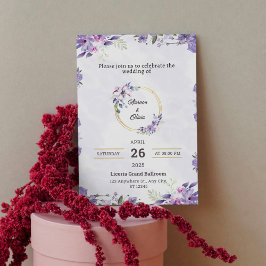 Convite de casamento Dourado Elegante