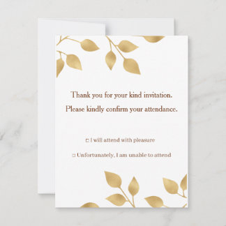 convite de casamento dourado modelo