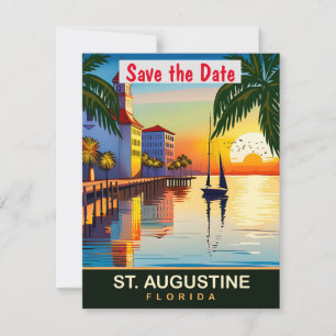 Convite de casamento dourado para o Pier de St Aug