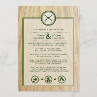 Convite de Casamento e Glamping Woodsy