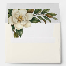 Convite de Casamento Econômico de Magnólia de Marf